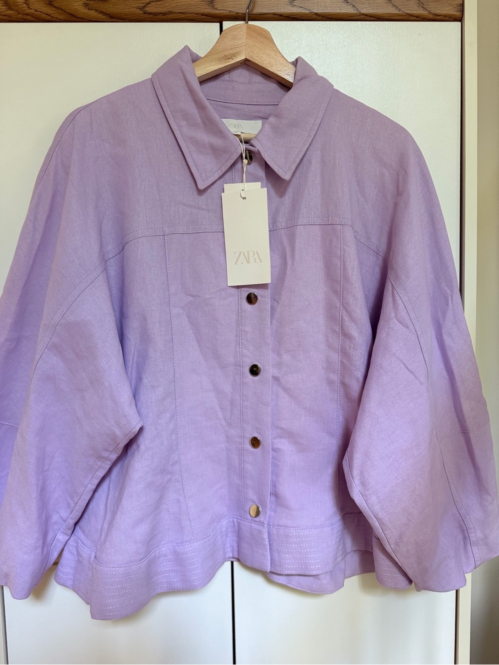 Zara Linen Puff sleeves jacket 2507/709